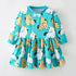 Kids Girls Cartoon Design Autumn Cotton Dresses childrensterritory