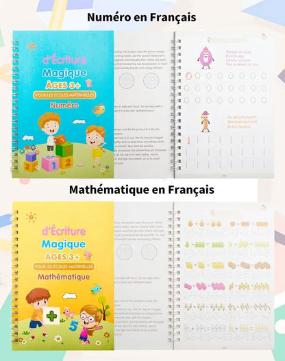 French Letter and Number Practice Copybook for Kids
