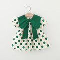 Baby Girl Polka Dot Print Summer Dress with Bow