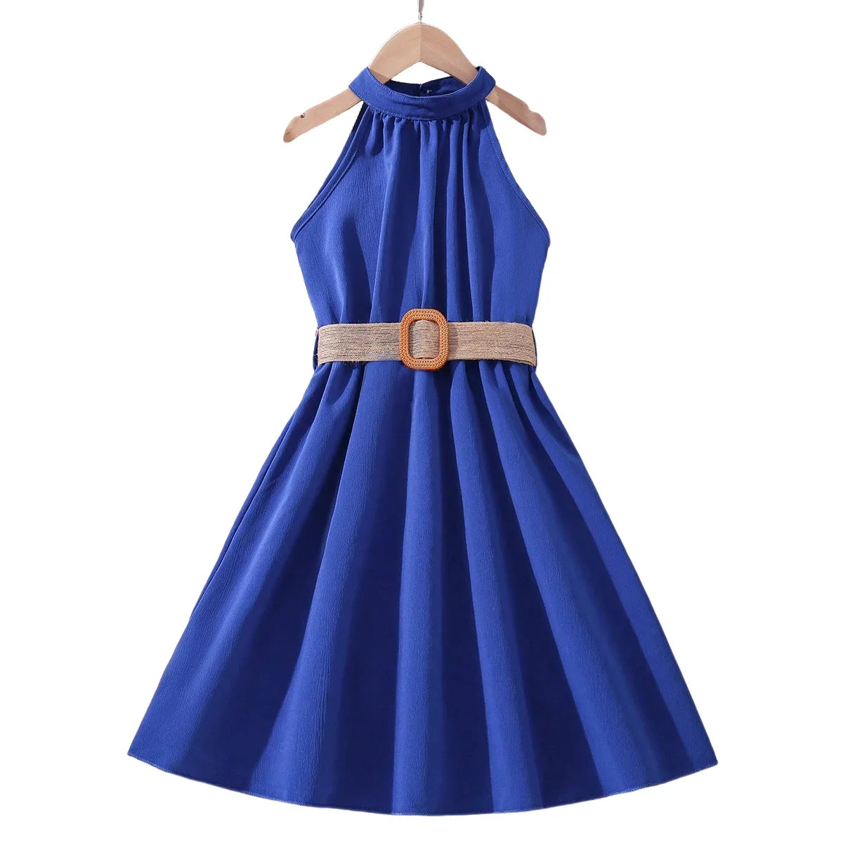 Kids Girls Off Shoulder Formal Summer Party Dresses With Belt