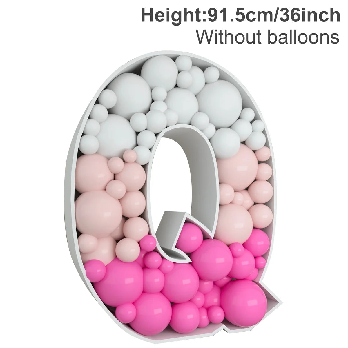 91.5CM Balloon Mosaic Letter Frame Box for Birthday, Baby Shower childrensterritory