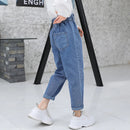 Casual High Waist Elastic Denim Pants for Girls childrensterritory