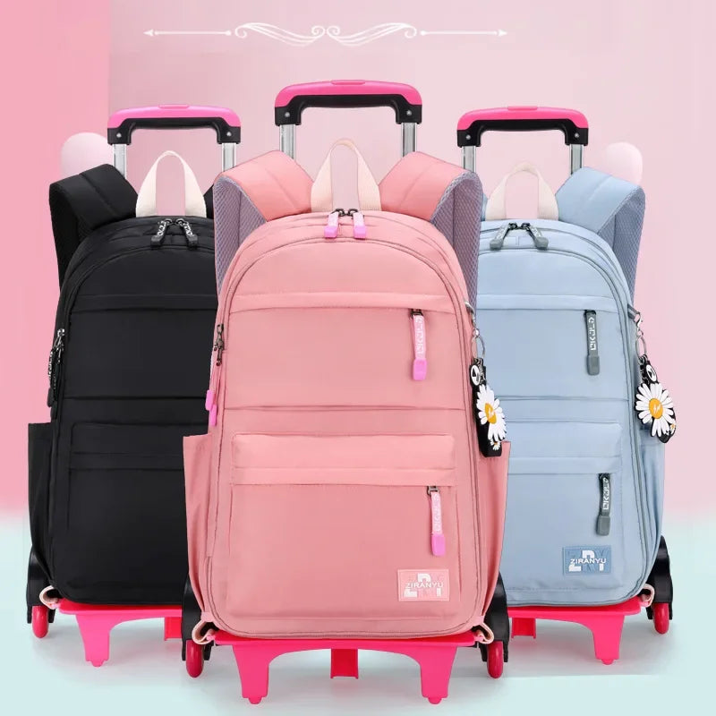 Kids/Teen Girls Multifunctional Wheeled School Backpack Set