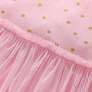 Kids Girls Heart Print Cute Casual Mesh Dress childrensterritory