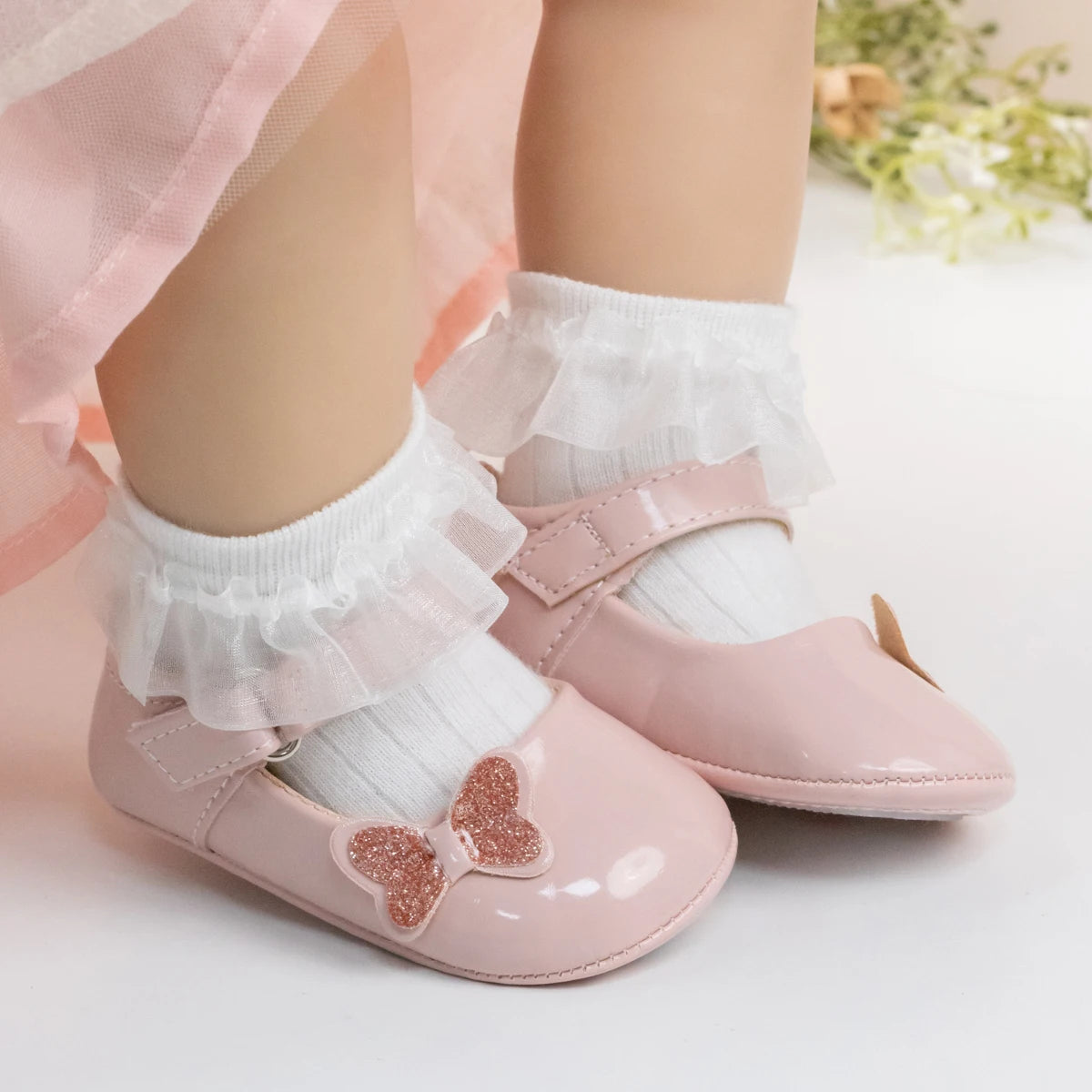 PU Anti-Slip Baby Girls Princess First Walker Shoes childrensterritory