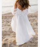 A-Line Bridesmaid Boho Wedding Dresses for Little Girls childrensterritory
