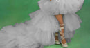 Little Girls Mint Green Tiered High-Low First Communion Gown childrensterritory