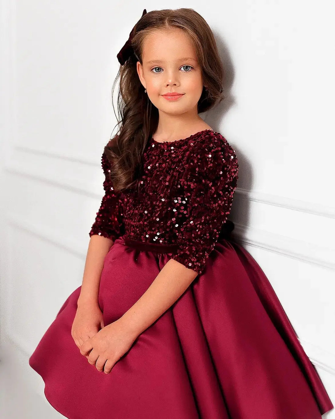Baby/Kids Girls Glitter Black Princess Birthday Dress