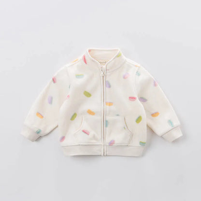 Kids Lovely Print Polar Fleece Winter Coats childrensterritory
