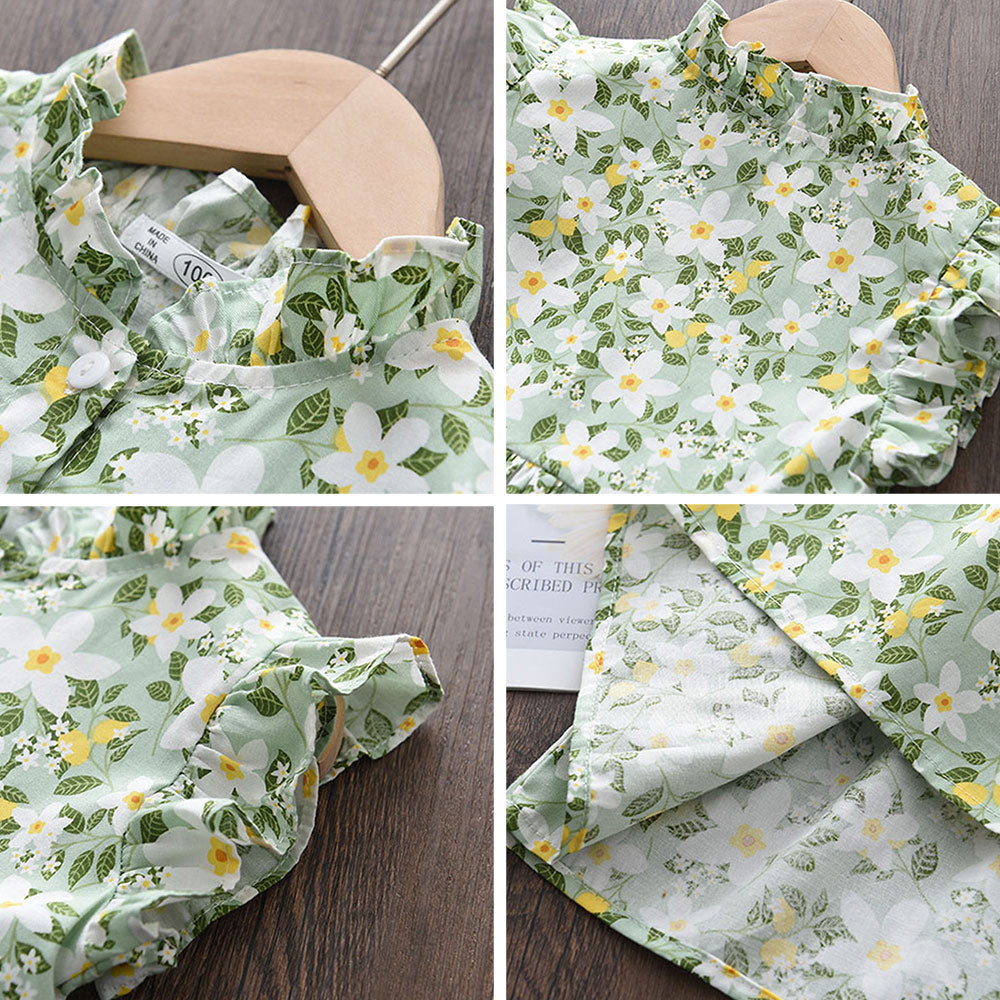 Kids Girls Floral Summer Fashion Dresses childrensterritory