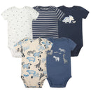 5PCS/Lot Baby Boys Girls Short Sleeve Printed Bodysuits childrensterritory