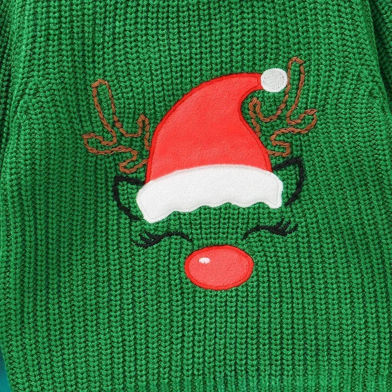 Kids' Long-Sleeved Embroidery Design Warm Sweater