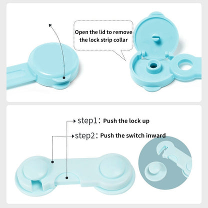 Anti-opening 3/5 Pieces Baby Cabinet Locks Protection Buckle childrensterritory