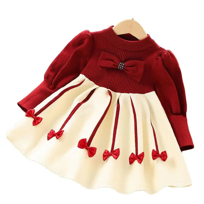 Girls’ Elegant Princess-Style Winter Dresses childrensterritory