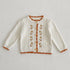 Baby Girls Long Sleeves Floral Embroidery Knitted Cardigans childrensterritory