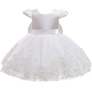 Girls Embroidery Bow Design Princess Dresses