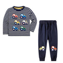 Kids Cartoon Animals and Letter Print 2 Piece Suit Sets childrensterritory