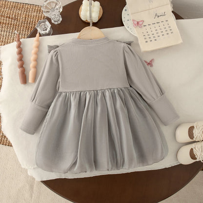 Girls’ Elegant Party Dresses With Bow Design