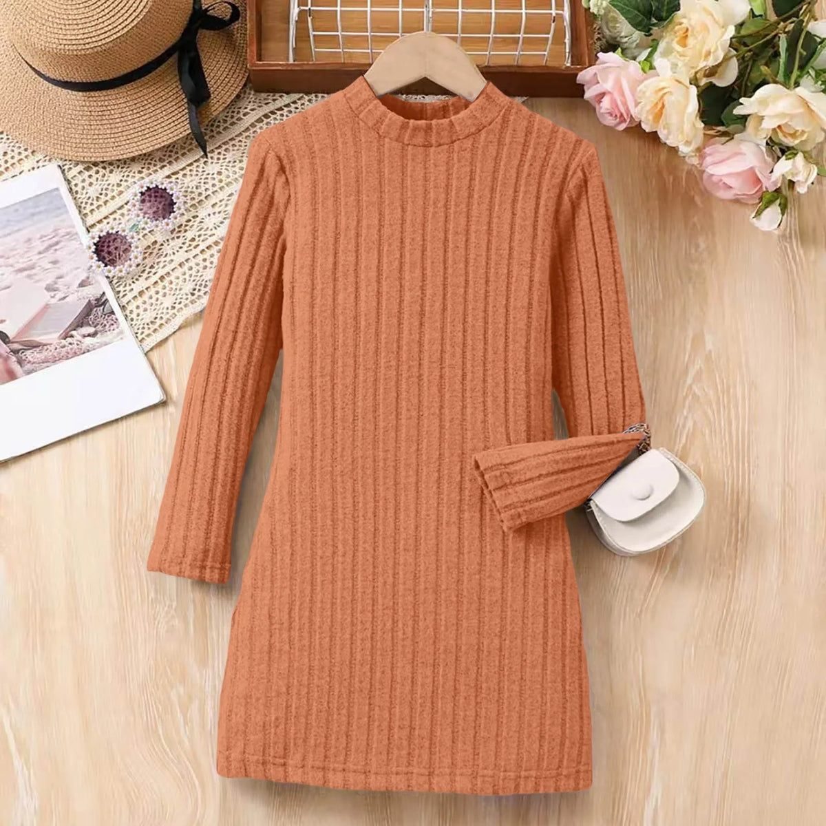 Girls’ Long-Sleeve Elegant Winter Dresses