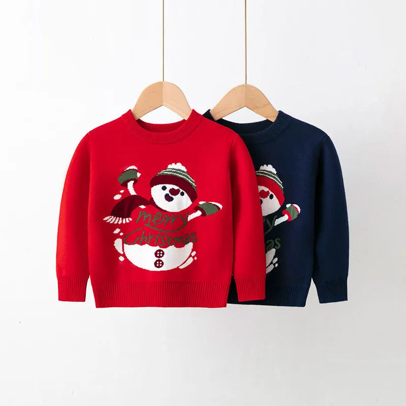 Kids Warm Knitted Christmas Party Sweaters childrensterritory