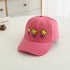 Little Girls Flowers Embroidery Adjustable Sports Caps childrensterritory