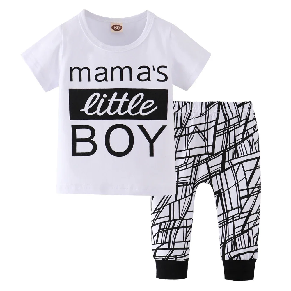 Baby Boy Cotton T-shirt and Pants (2 Pieces) Summer Outfit childrensterritory