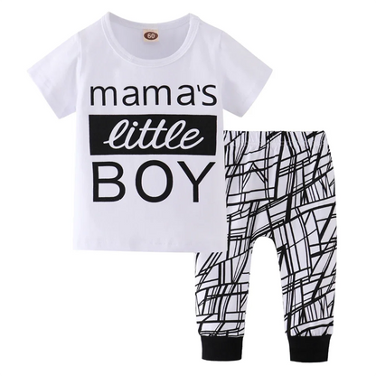 Baby Boy Cotton T-shirt and Pants (2 Pieces) Summer Outfit childrensterritory