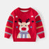 Kids Long Sleeve Cartoon Print Deer Christmas Sweater childrensterritory
