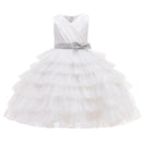 Kids Girl Fluffy Flower Wedding Birthday Party Dresses