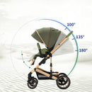 Eggshell Sleeping Basket Lightweight High View Two-way Baby Stroller childrensterritory
