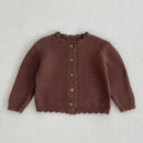Baby Girls Long Sleeves Floral Embroidery Knitted Cardigans childrensterritory