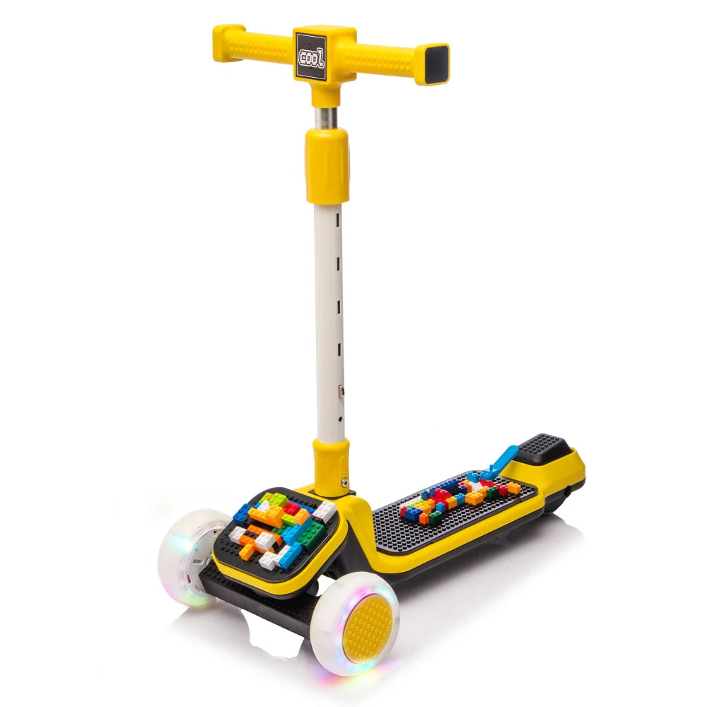 Kids Folding &amp; Adjustable Toy Scooter w/LED Flashing Wheels
