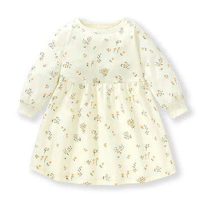 Lovely Cartoon Animals Design Little Girls Casual Dresses childrensterritory
