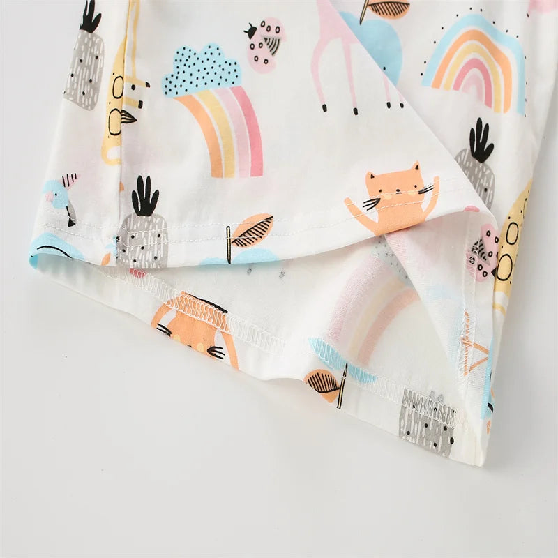 Cartoon Print Casual Kids Pyjamas for Autumn Spring childrensterritory