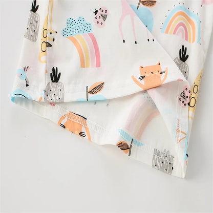 Cartoon Print Casual Kids Pyjamas for Autumn Spring childrensterritory
