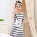 Kids Girls Unicorn Cartoon Design Soft Cotton Long Night Dresses