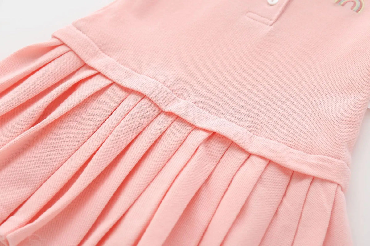 Little Girls Cotton Polo Dress for Summer childrensterritory