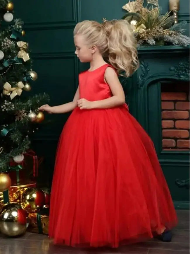 Fluffy Tulle A-Line Birthday Party Dress For Girls childrensterritory
