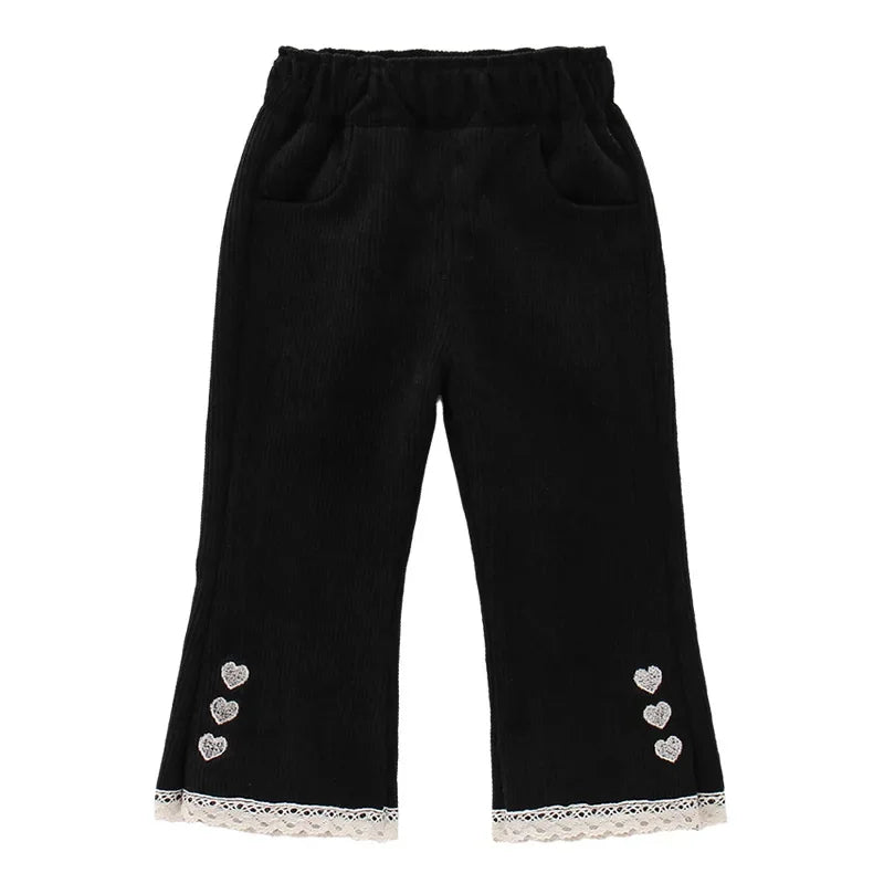 Kids Girls Corduroy Long-Flared Pants for Spring Autumn childrensterritory