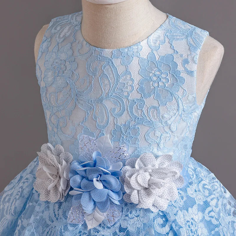 Baby Girl's Dress Lace Applique Design Princess Party Dresses