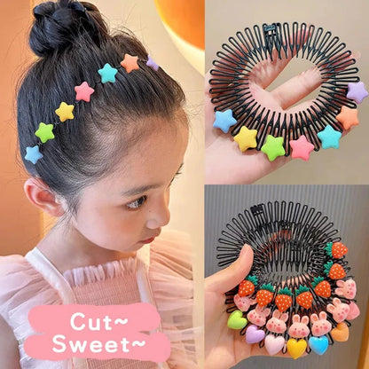 Cute 3Pcs Colorful Broken Headband Hair Clips for Girls childrensterritory