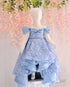 Pearl-sequined Off-Shoulder Girls Birthday Party Gown childrensterritory