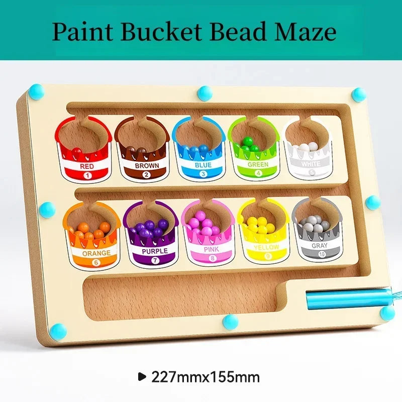 Magnetic Maze Toy for Kids with Digital Beads
