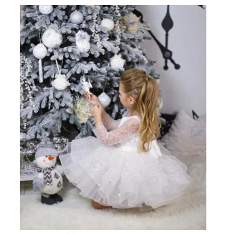 Baby/Kids Girls Sparkly Sequins Tutu Birthday Party Dress