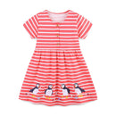 Kids Girls Short Sleeve Mermaid Embroidery Birthday Party Dresses childrensterritory