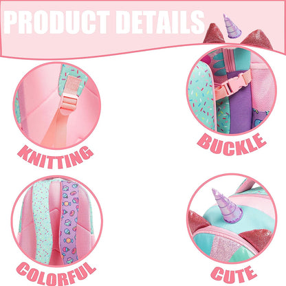 Cartoon Design 3pcs Kids School Backpacks for Girls childrensterritory