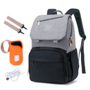 Waterproof Maternity Backpack with USB, Rechargeable Holder