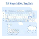 Dessert Cat Theme 95 Keycaps Kit for Mechanical Keyboard childrensterritory