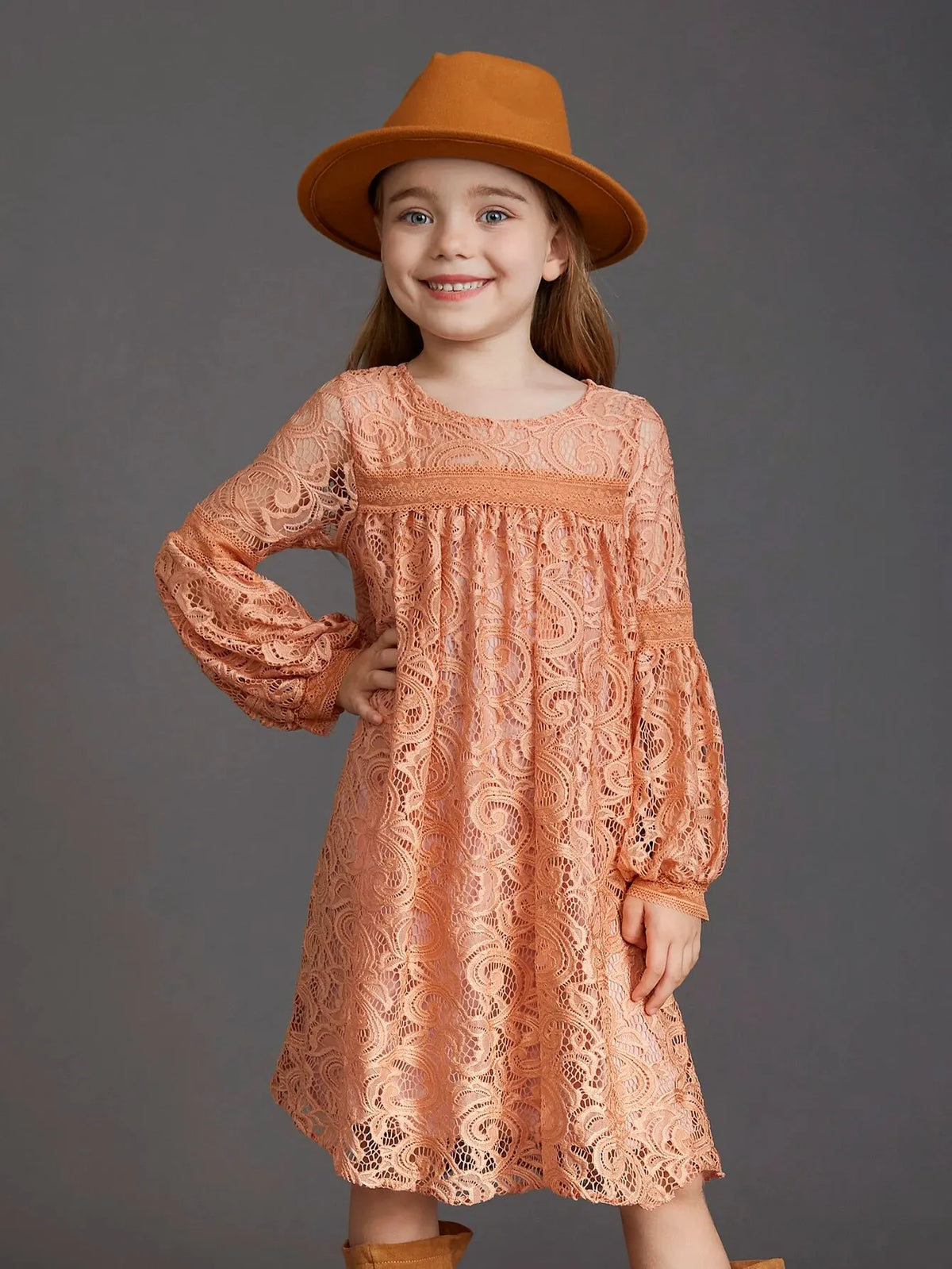 Kids Girls Bohemia Style Lace Design Summer Party Dresses