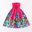 Bohemian Style Kids Girls Floral Sling Ruffles Beach Dresses childrensterritory